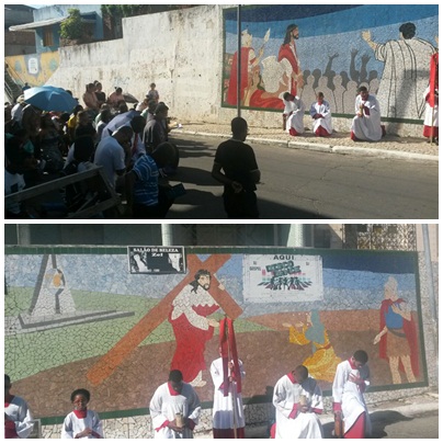 Candeias: Fiéis católicos celebram Sexta-Feira Santa com oração, cânticos e procissão