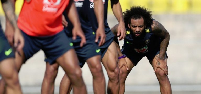 Marcelo é poupado do treino para se recuperar a tempo do jogo contra o México