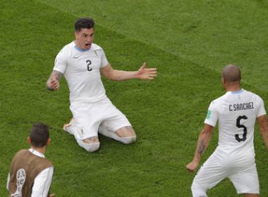 Giménez marca no final, e Uruguai vence o Egito em Ecaterimburgo