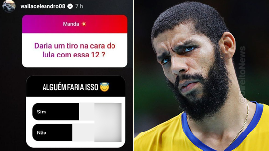 AGU pede banimento de Wallace do esporte após post de jogador sobre tiro em Lula