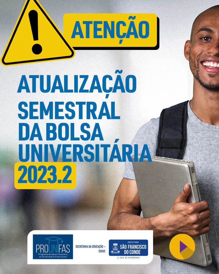 SFC: ATUALIZAÇÃO SEMESTRAL DA BOLSA UNIVERSITÁRIA 2023.2