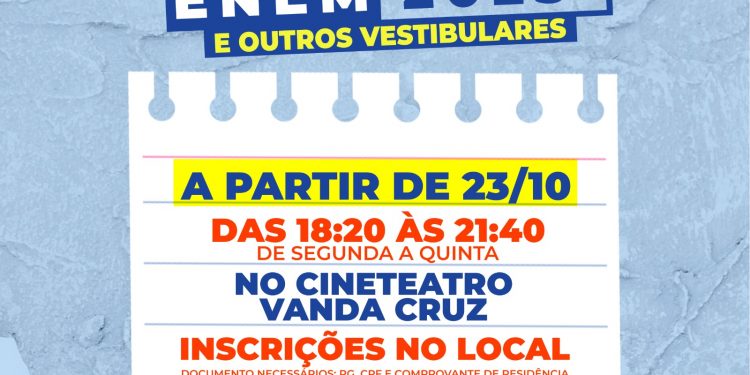 Candeias: Prefeitura abre Inscrições para o intensivão do ENEM e outros vestibulares