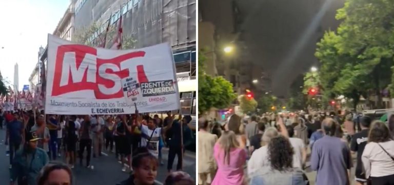Argentinos saem às ruas no primeiro protesto contra o governo Milei