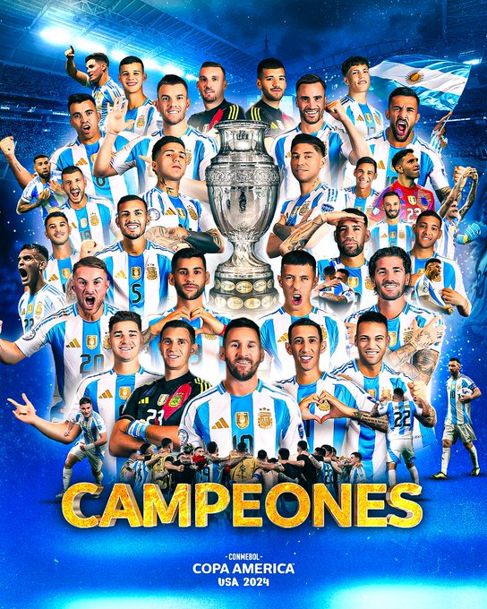 Em jogo eletrizante, Argentina bate a Colômbia na prorrogação e conquista a Copa América