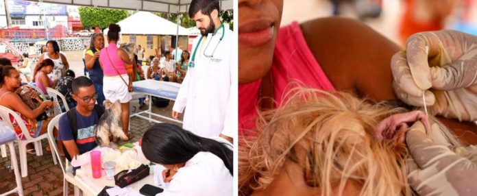 Cães e gatos recebem atendimento veterinário gratuito em Candeias