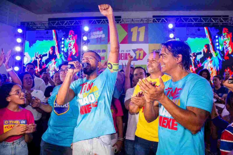 Candeias: Convenção de Eriton Ramos trava BA 522 em noite de festa e apoios partidários