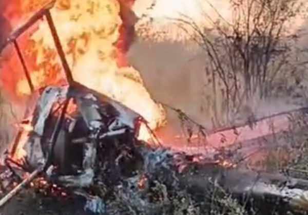 Duas pessoas morrem após queda de helicóptero em Caruaru
