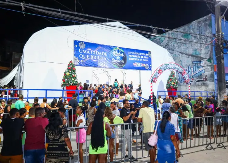 Candeias: Arena esportiva é inaugurada na Dom Avelar, e prefeito anuncia pista de gelo e roda-gigante para o Natal