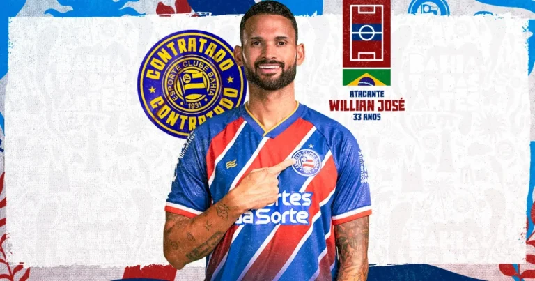 nove chegou! Bahia anuncia a contratação de Willian José