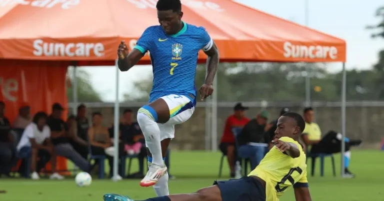 Titular e capitão da Seleção Brasileira Sub-17, Ruan Pablo, joia do Bahia, marca dois em amistoso diante do Equador