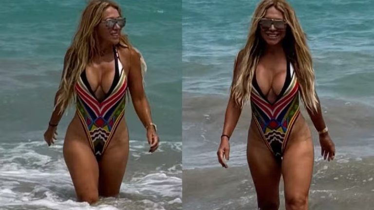 Ex de Hulk posta foto de maiô na praia e namorado reage