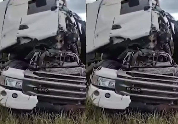 Batida entre duas carretas faz vítima fatal na BR-135