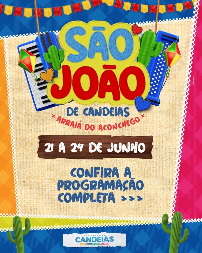 Candeias: Prefeitura divulga programação das bandas que irão se apresentar no São João; Confira