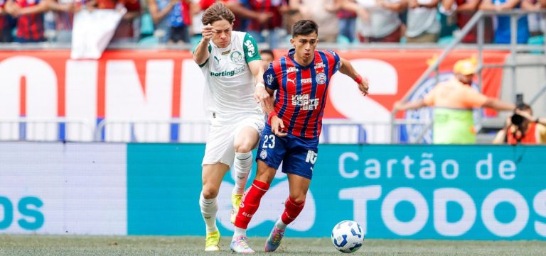 Com um golaço de Ademir, Bahia bate o Palmeiras na Fonte Nova