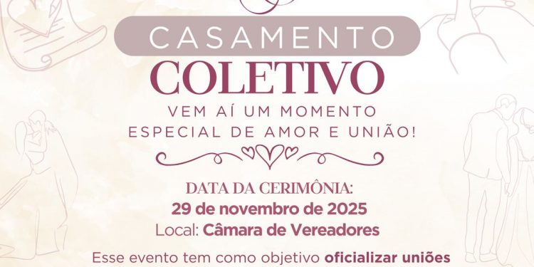 CEJUSC e CARTÓRIO de Candeias promovem a primeira edição do casamento coletivo, com inscrições a partir desta quarta (20)