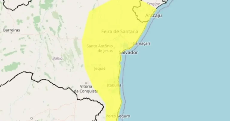 Inmet emite alerta de chuvas intensas para 263 cidades da Bahia