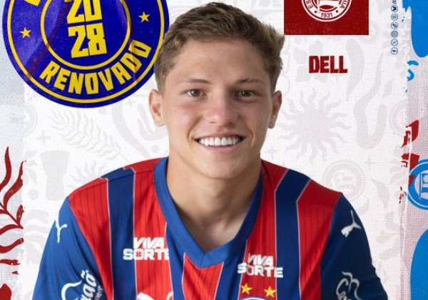Promessa do Bahia renova contrato até 2028 e disputa Copa do Mundo sub-17