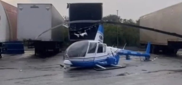 Helicóptero da Band faz pouso forçado em São Paulo