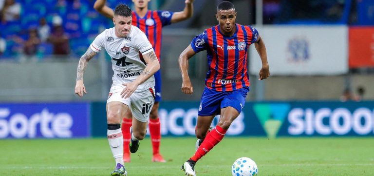 Com 1º tempo movimentado, Bahia e Vitória empatam na Fonte Nova pelo Brasileirão