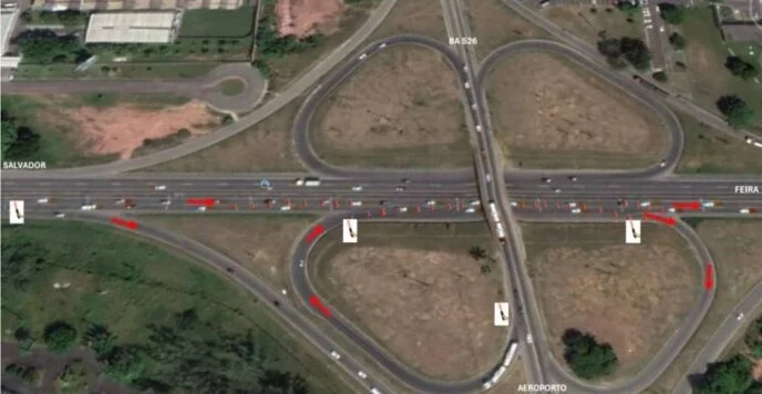 Viaduto na BR-324 será interditado à noite a partir de hoje, 19