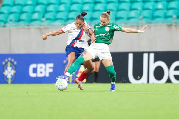 Bahia empata com Palmeiras na Fonte Nova e segue no G-8 do Brasileirão Feminino