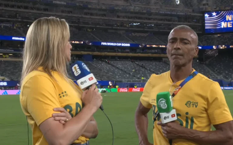 Romário rebate repórter ao vivo: ‘Quem não entende de futebol pensa assim’