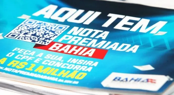 Nota Premiada Bahia sorteia ganhador do valor de R$ 100 mil