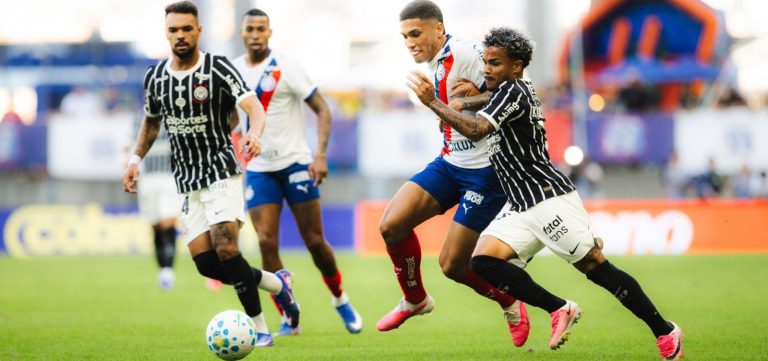 Bahia tem três gols anulados e fica no empate com o Corinthians na Fonte Nova