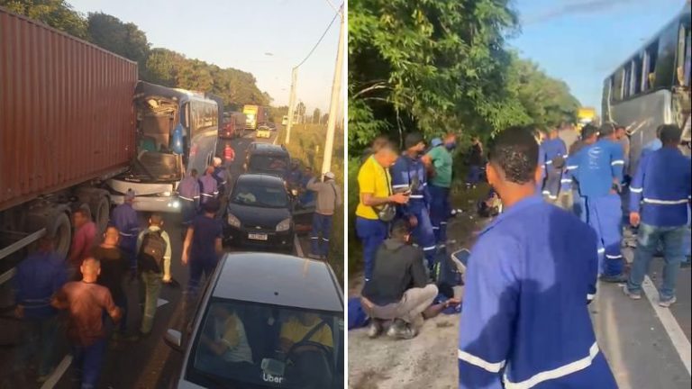 Camaçari: Acidente com ônibus de trabalhadores deixa ao menos 19 feridos na Via Parafuso